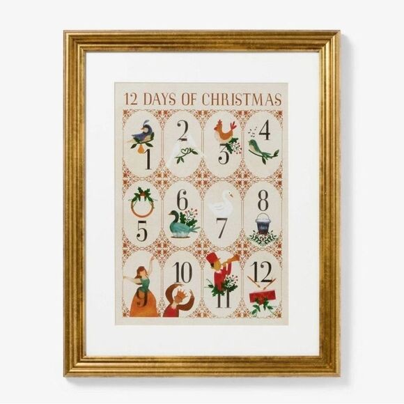 12 Days of Christmas Framed Wall Art Print - Threshold designed W/ Studio McGee - Picture 3 of 5